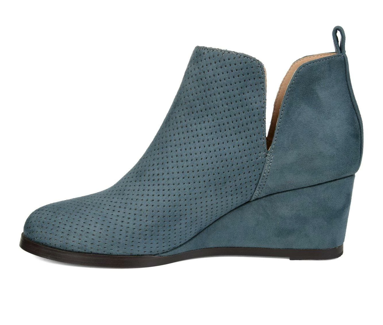 Women's Journee Collection Mylee Wedge Booties Blue 6 Women's Journee Collection Mylee Wedge Booties Blue - Image 4