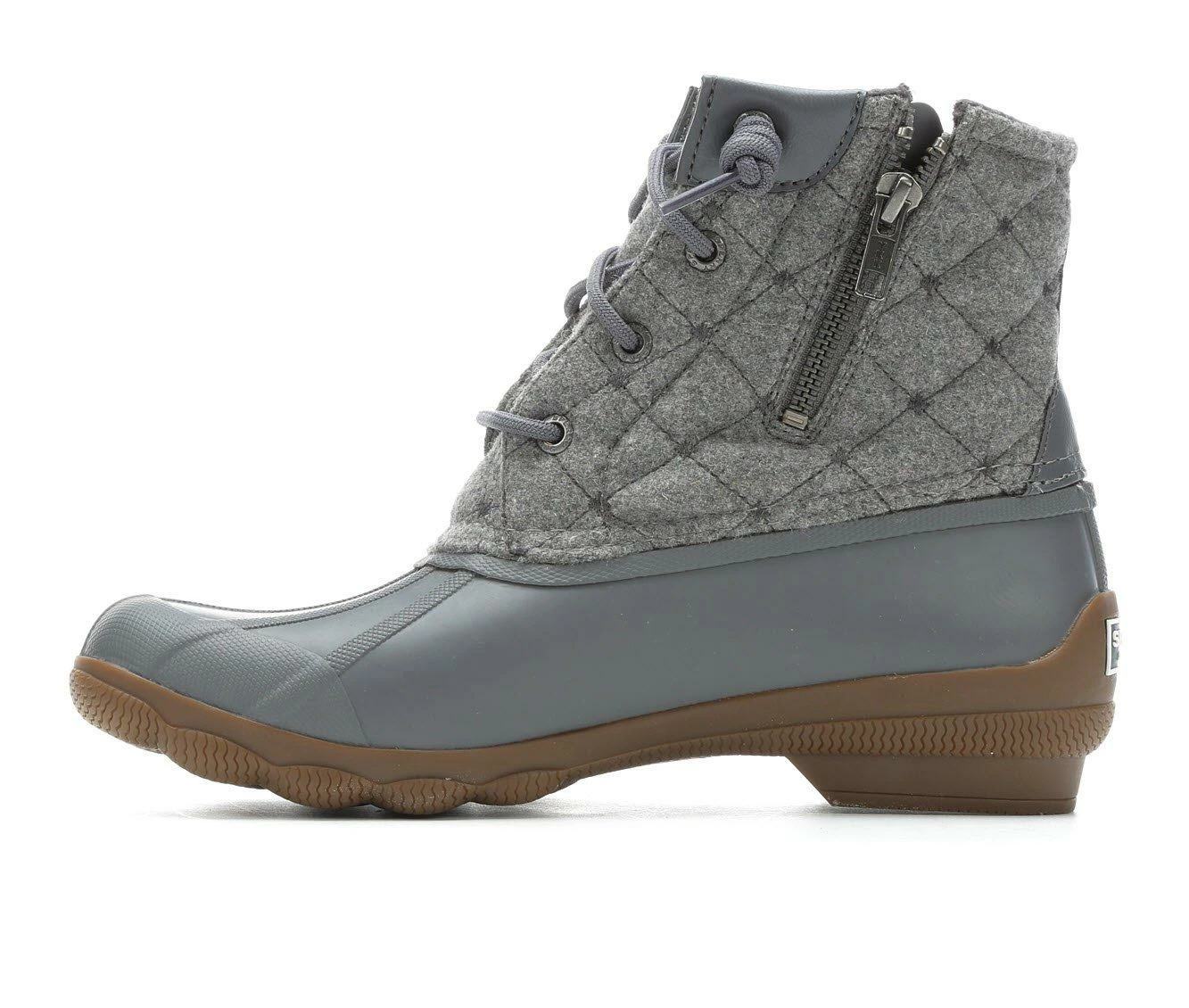 Women's Sperry Syren Gulf Wool Quilt Duck Boots Grey 6 Women's Sperry Syren Gulf Wool Quilt Duck Boots Grey - Image 4