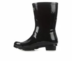Women's London Fog Tally Rain Boots Black -Journee Shop 3 7