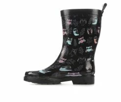 Women's Capelli New York Branches & Owls Mid Rain Boots Black 11 Women's Capelli New York Branches & Owls Mid Rain Boots Black -Journee Shop 3 75