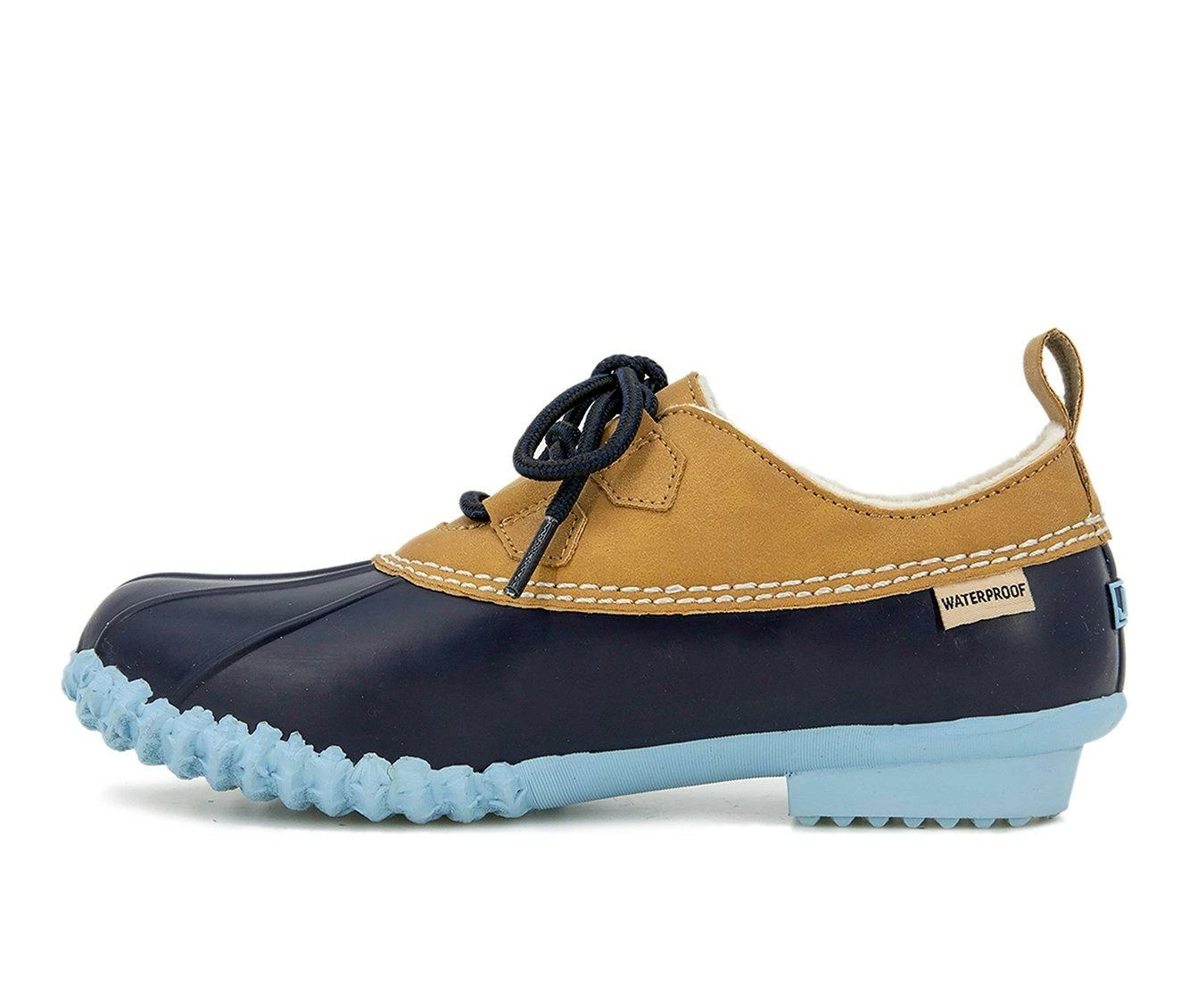 Women's JBU By Jambu Glenda Waterproof Duck Booties Tan/Navy 6 Women's JBU By Jambu Glenda Waterproof Duck Booties Tan/Navy - Image 4