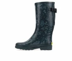 Women's Western Chief Feminine Floral Rain Boots Slate -Journee Shop 3 92