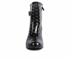 Women's London Rag Drench Wedge Rain Boots Black -Journee Shop 4 108