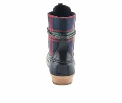 Women's SPRING STEP Duckie - Plaid Rain Boots Black Multi -Journee Shop 4 116