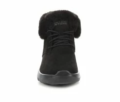 Women's Skechers Go Go Joy Bundle Up Winter Booties Black -Journee Shop 4 154