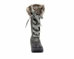 Women's London Fog Melton Duck Boots Black Grey 12 Women's London Fog Melton Duck Boots Black Grey -Journee Shop 4 161