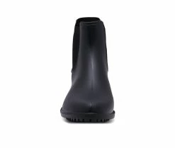 Women's Chelsea Crew Rainy Waterproof Rain Boots Black -Journee Shop 4 18