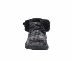 Women's Lamo Footwear Cassidy Casual Winter Shoes Charcoal Plaid -Journee Shop 4 194