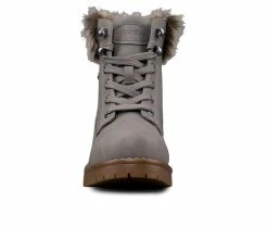 Women's Lugz Flirt Hi Fur Lace-Up Boots Grey/Gum -Journee Shop 4 338