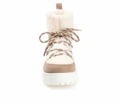 Women's Journee Collection Roylynn Lugged Winter Booties Taupe -Journee Shop 4 350