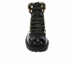Women's Juicy Indulgence Fashion Hiking Booties Black Leopard -Journee Shop 4 393