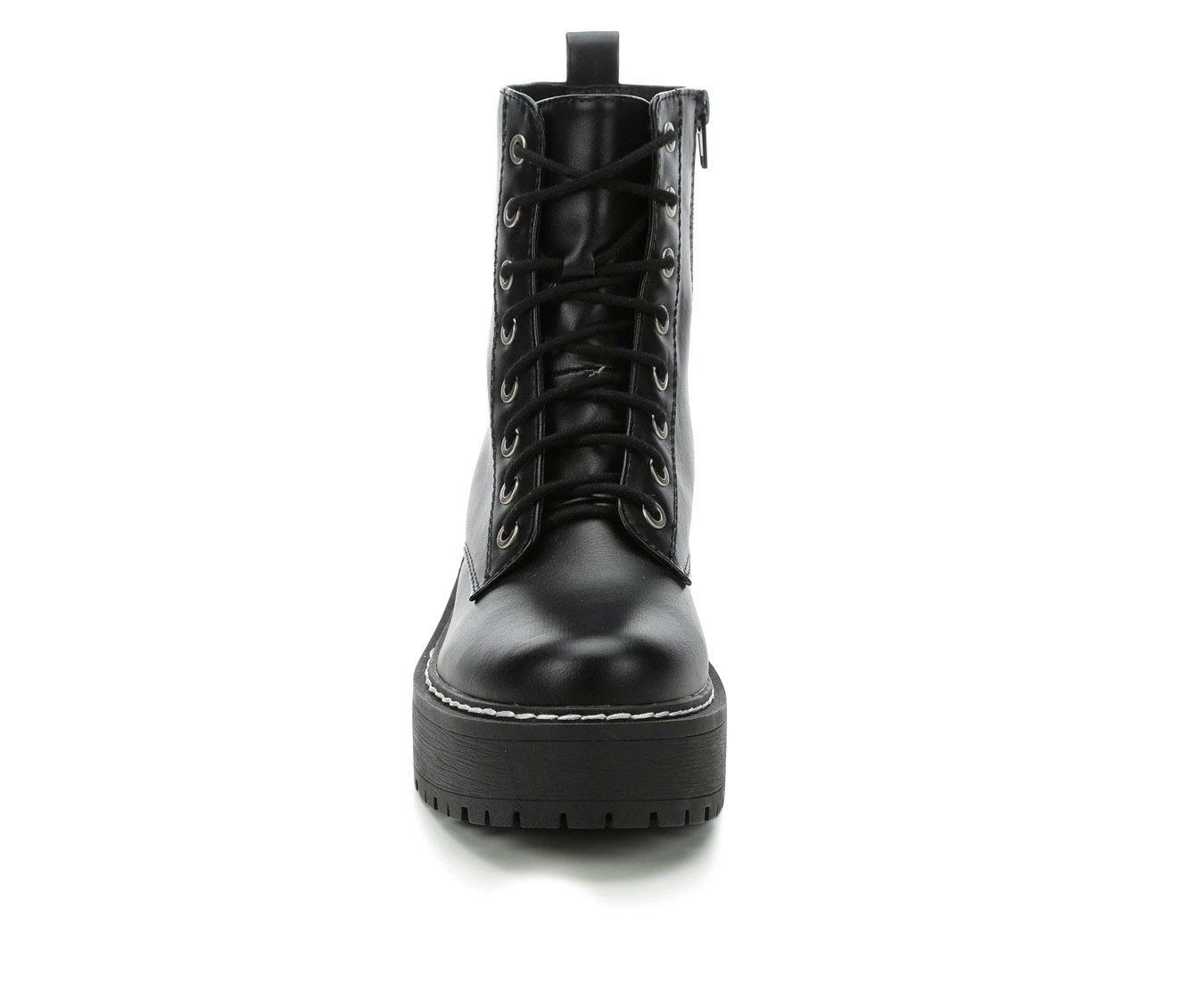 Women's Soda Fling Platform Wedge Boots Black 7 Women's Soda Fling Platform Wedge Boots Black - Image 5