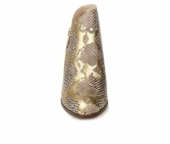 Women's Journee Collection Glam Wedge Booties Gold -Journee Shop 4 533