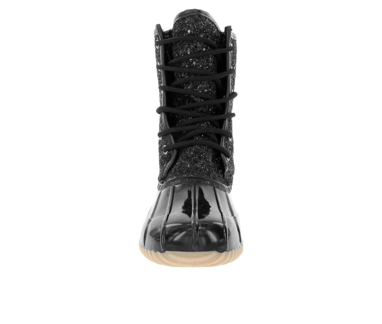 Women's Sugar Skylar 2 Duck Boots Black Glitter 7 Women's Sugar Skylar 2 Duck Boots Black Glitter - Image 5