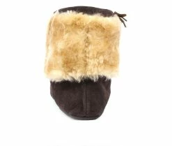 Women's Superlamb Navajo Moccasin Slipper Booties Chocolate -Journee Shop 5 233