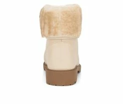 Women's Olivia Miller Ana Lace-Up Booties Bone -Journee Shop 5 329