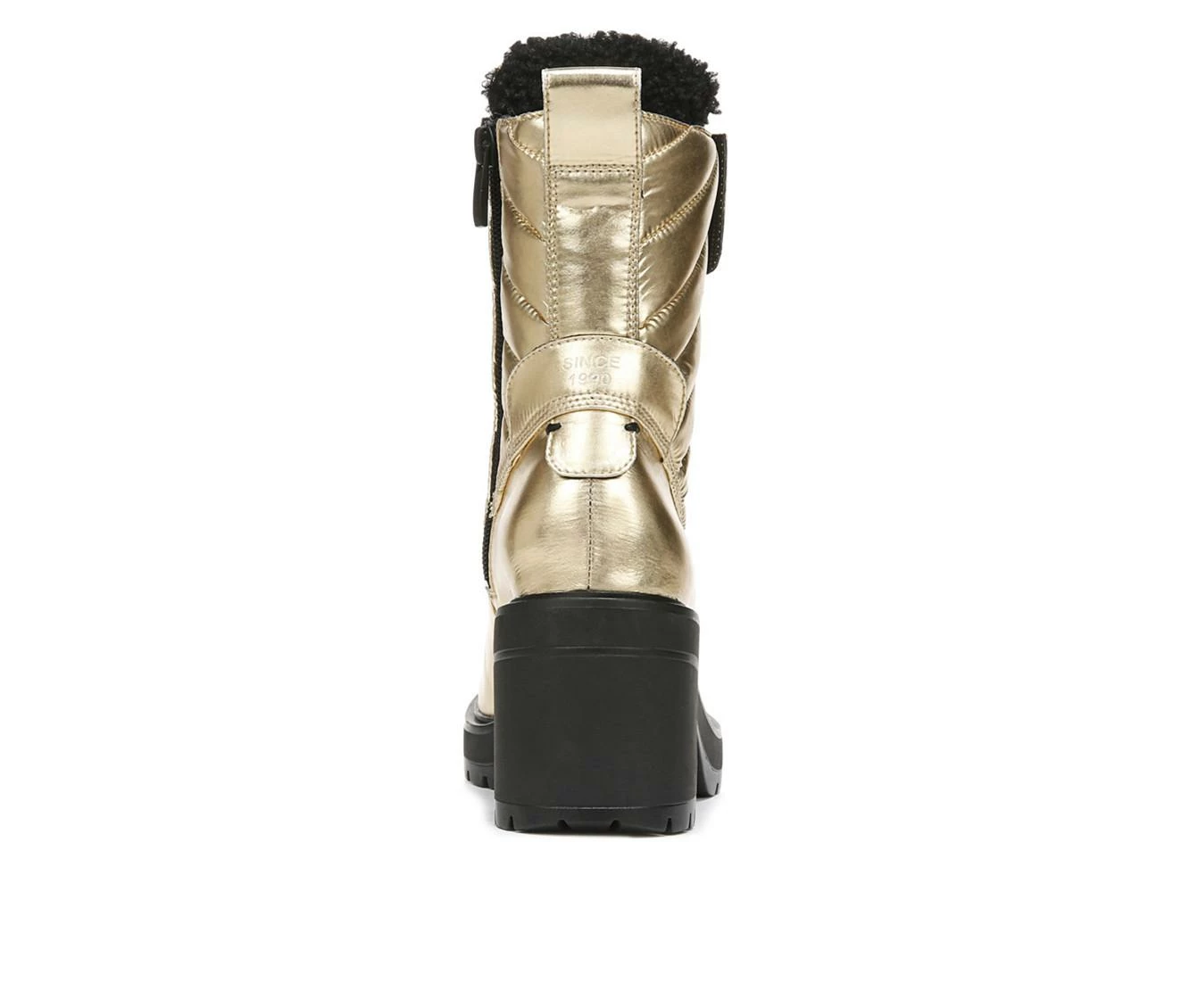 Women's Franco Sarto Dizzy2 Water Repellent Heeled Booties Gold 8 Women's Franco Sarto Dizzy2 Water Repellent Heeled Booties Gold - Image 6