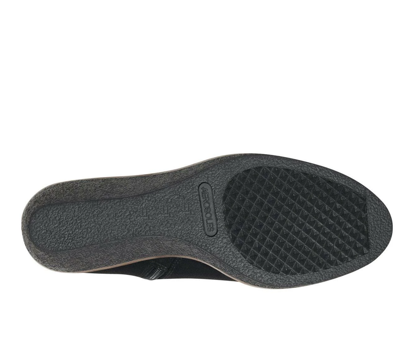 Women's Aerosoles Brandi Wedge Booties Black 8 Women's Aerosoles Brandi Wedge Booties Black - Image 6