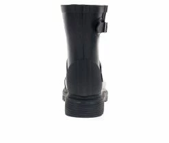 Women's Chooka Moto Mid Boot Rain Boots Black -Journee Shop 5 69